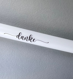 Stabkerze mit Text