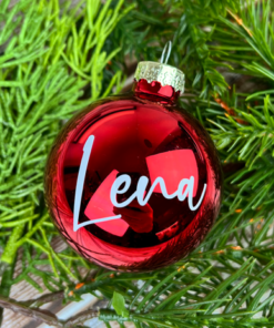 Christbaumkugel mit Name