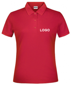 Damen Polo-Shirt mit Brustdruck