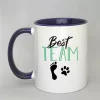 Keramiktasse Best Team Rand dunkelblau