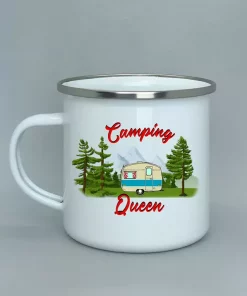 Emailletasse Campingqueen
