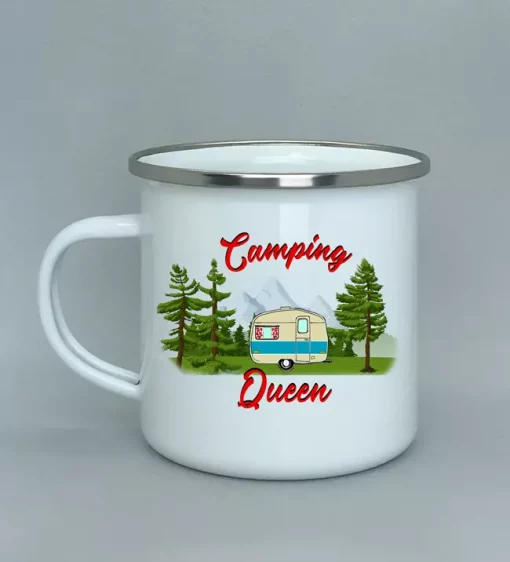Emailletasse Campingqueen