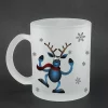 Glastasse Elche im Winter Vorderseite