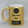 Metalleffekt Tasse gold