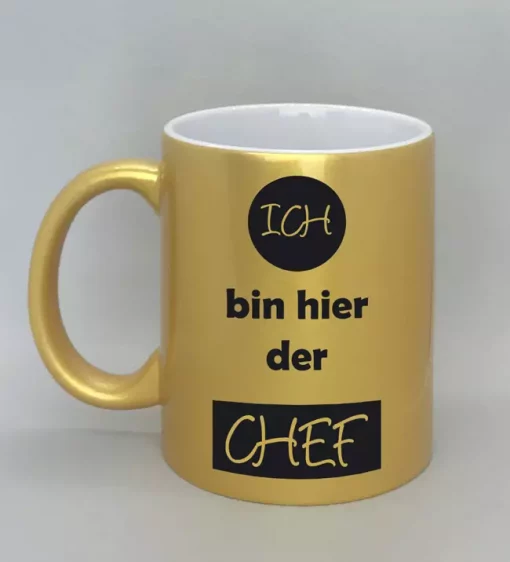 Metalleffekt Tasse gold