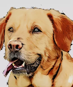 Hund im Cartoon-Style