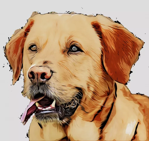 Hund im Cartoon-Style