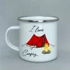 Emailletasse I love camping