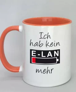 Spruchtasse Ich hab kein E-LAN mehr Innenseite rot