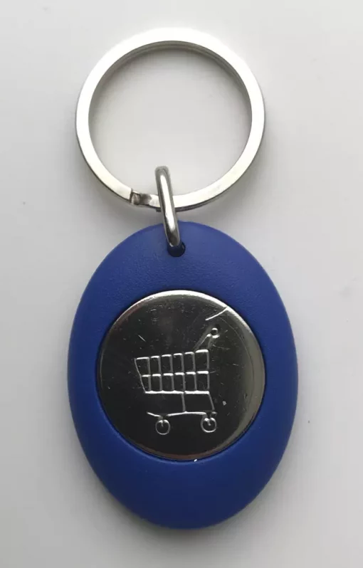 Kunststoff Schlüsselanhänger mit Einkaufswagenchip