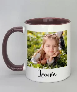 Phototasse Leonie Innenseite bordeaux