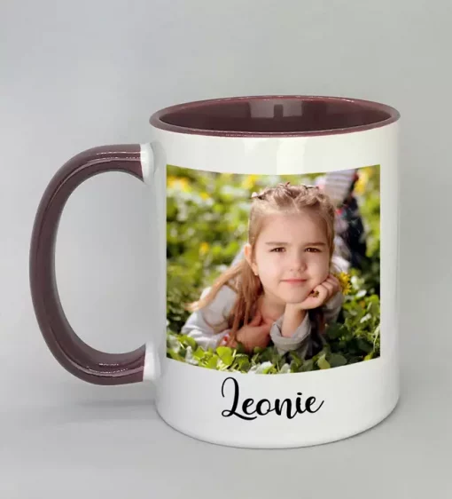 Phototasse Leonie Innenseite bordeaux