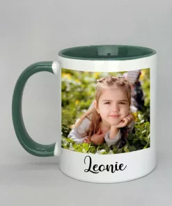 Phototasse Leonie Innenseite dunkelgrün