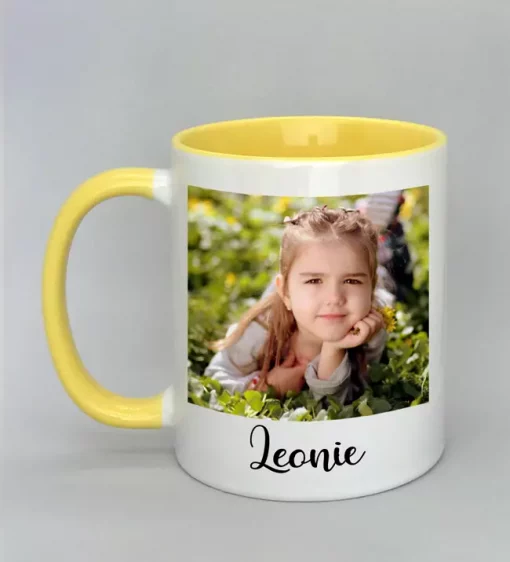 Phototasse Leonie Innenseite gelb
