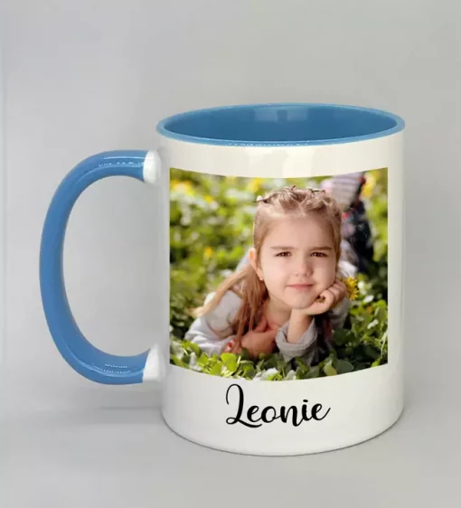 Phototasse Leonie Innenseite hellblau