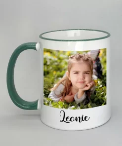 Phototasse Leonie Rand dunkelgrün