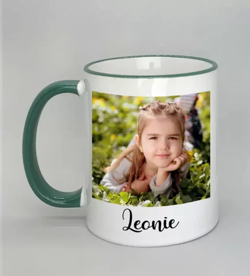 Phototasse Leonie Rand dunkelgrün