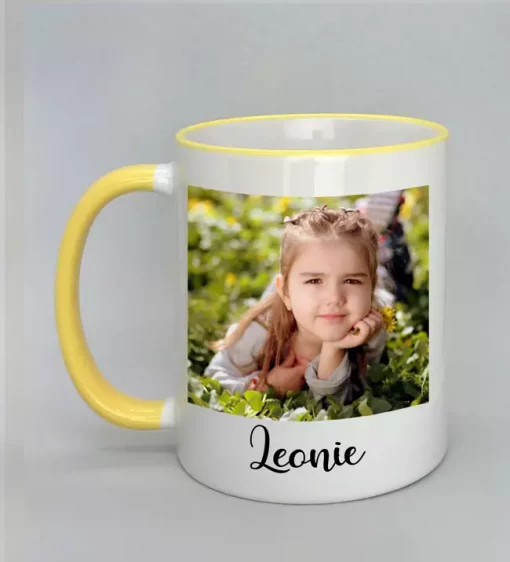 Phototasse Leonie Rand gelb