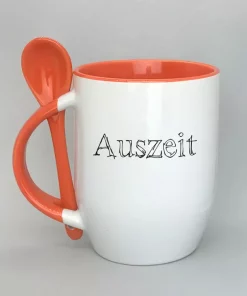 Löffeltasse Auszeit orange