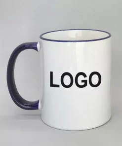 Logotasse Rand dunkelblau