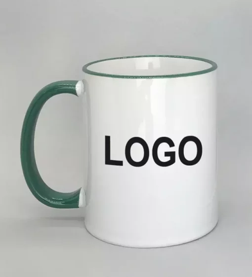 Logotasse Rand dunkelgrün