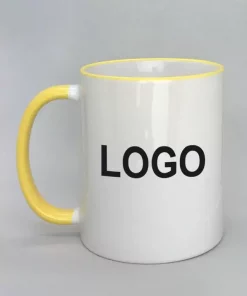 Logotasse Rand gelb