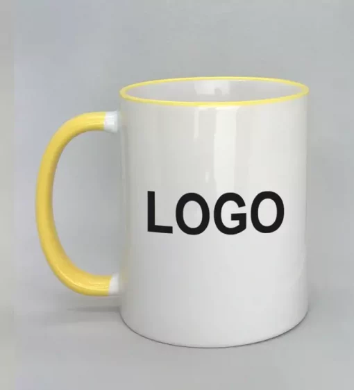 Logotasse Rand gelb