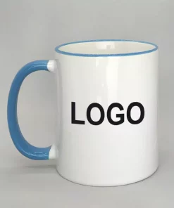 Logotasse Rand hellblau