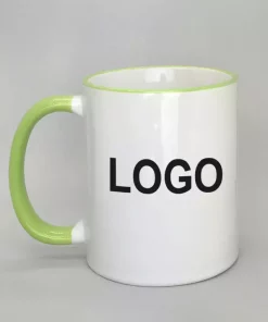 Logotasse Rand hellgrün