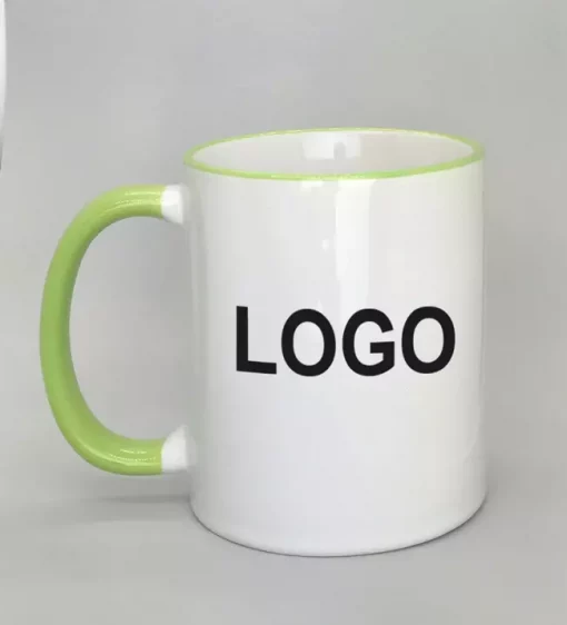 Logotasse Rand hellgrün