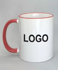 Logotasse Rand rot