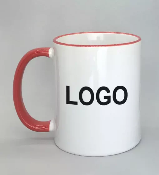 Logotasse Rand rot