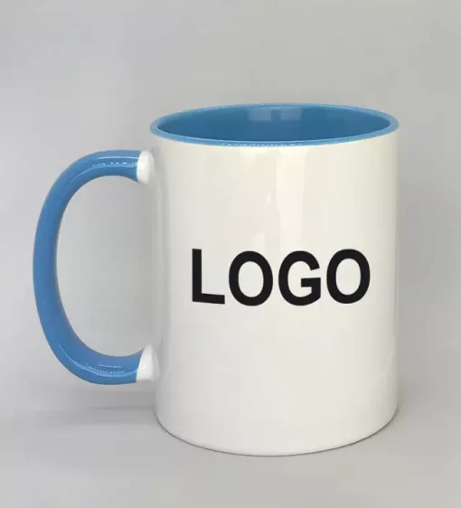 Logotasse Innenseite hellblau