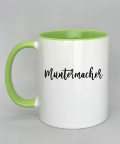 Keramiktasse Muntermacher Innenseite hellgrün
