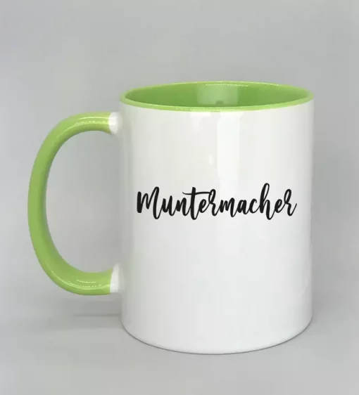 Keramiktasse Muntermacher Innenseite hellgrün