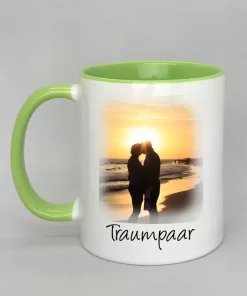 Phototasse Traumpaar Innenseite hellgrün