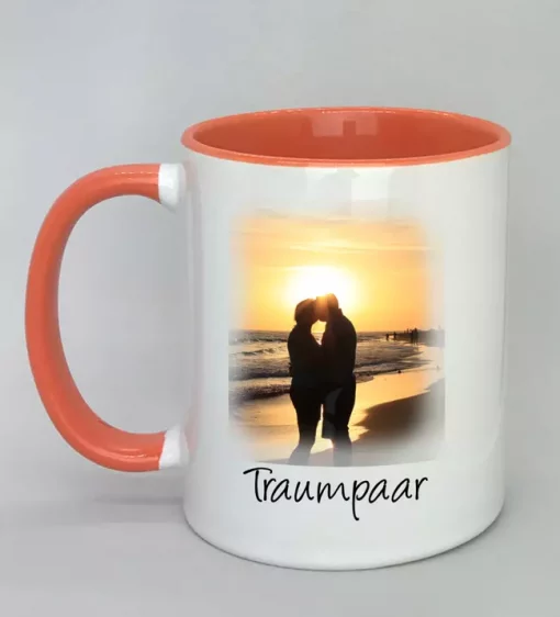 Phototasse Traumpaar Innenseite rot