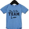 Kurzarm Babybody New to the TEAM mit Name blau