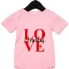 Kurzarm Babybody LOVE mit Namen pink