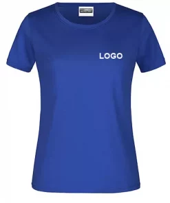Damen T-Shirt mit Logo blau