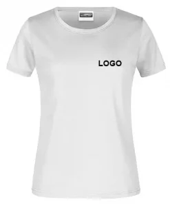 Damen T-Shirt mit Logo weiß