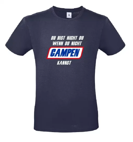 Statement-Shirt Du bist nicht du wenn du nicht campen kannst navy