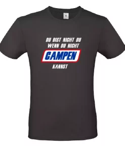 Statement-Shirt Du bist nicht du wenn du nicht campen kannst schwarz