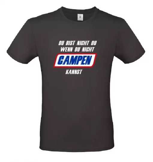 Statement-Shirt Du bist nicht du wenn du nicht campen kannst schwarz