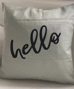 Spruchkissen Hello khaki