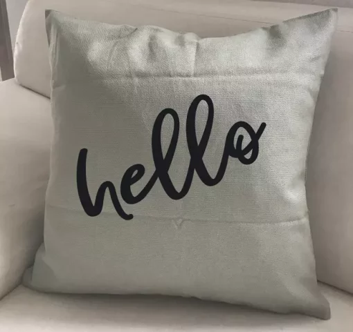 Spruchkissen Hello khaki