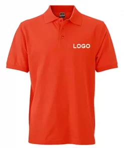 Herren Polo-Shirt mit Logo rot