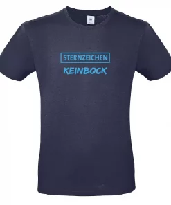 Statement-Shirt Sternzeichen Keinbock navy