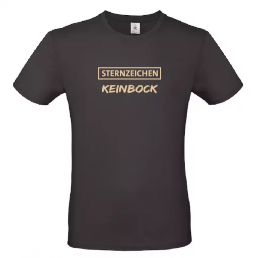 Statement-Shirt Sternzeichen Keinbock schwarz