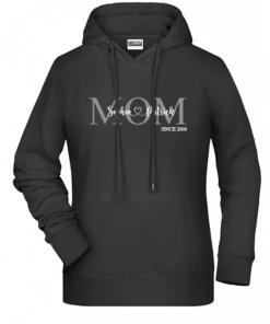 Personalisiertes MOM Hoodie schwarz